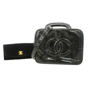 CHANEL Black Leather Vanity Bag